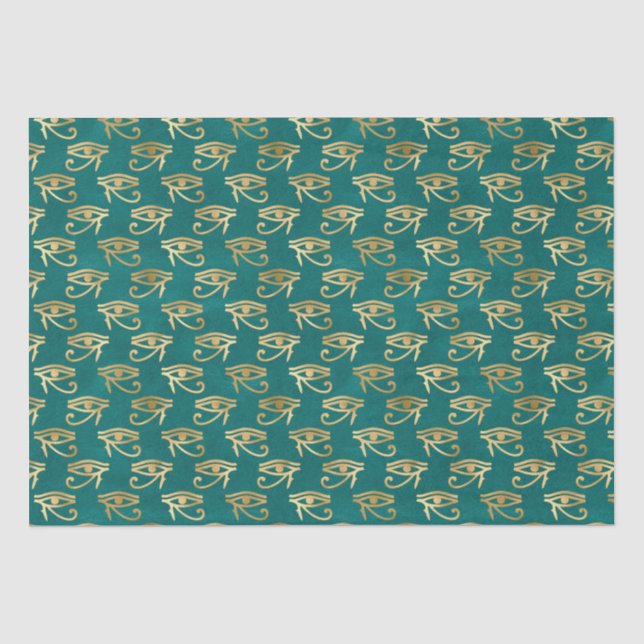 Gold Egyptian Eye of Horus Pattern   Tissue Paper (Front)