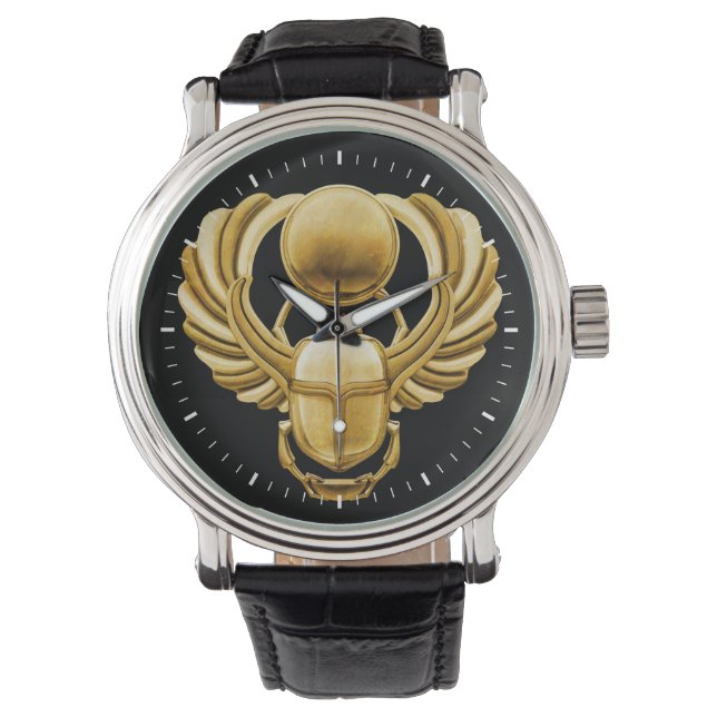 Gold Egyptian Scarab Watch (Front)