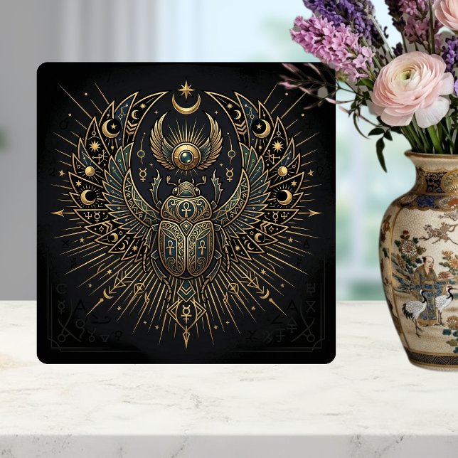 Gold Egyptian Scarab with Ankh Celestial Elements Tile (Creator Uploaded)
