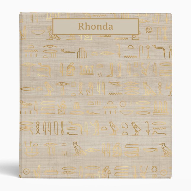 Gold Egyptian Theme Binder (Front)
