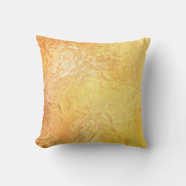 Gold Elegance: Abstract Luxurious Background Throw Pillow (Front)