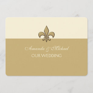 Gold Elegance Fleur de Lis Save the Date