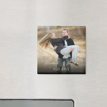 Gold Elegant Calligraphy Wedding Photo Magnet<br><div class="desc">Help your guests remember your special day with a photo magnet wedding favour engraved with your name and wedding date. Easy to personalize. If you need help with the design or matching items email Brandi@photobooksbybrandi.com</div>