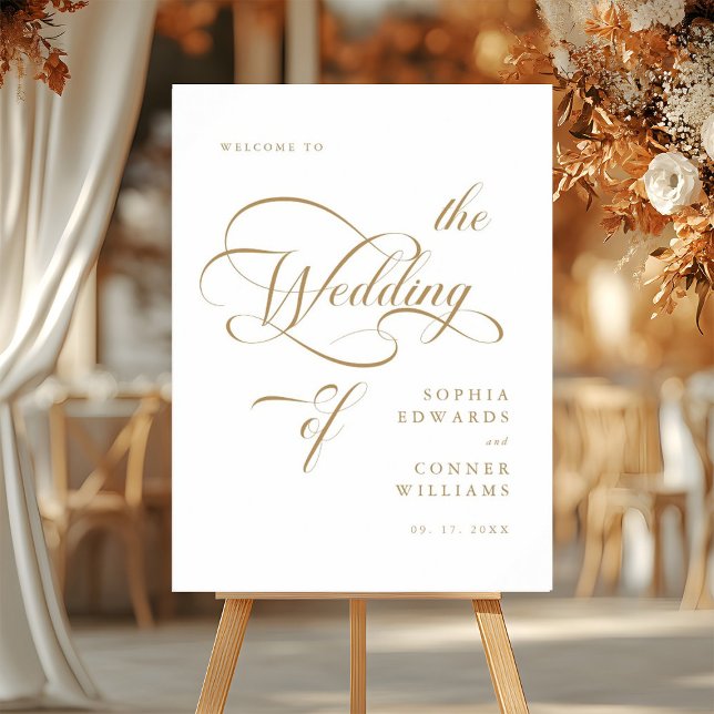 Gold Elegant Classy Wedding Welcome Sign (Creator Uploaded)
