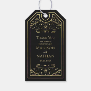 Gold Elegant Gothic Tarot Wedding Thank You Gift Tags