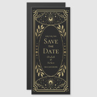 Gold Elegant Mystical Tarot Card Save the Date