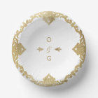 Gold elegant ornate vintage wedding monogram