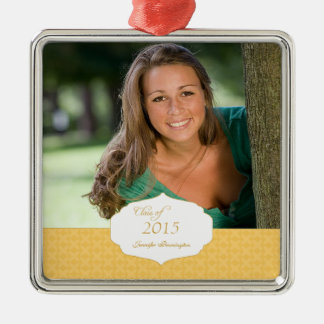 Gold elegant pattern graduation photo ornament