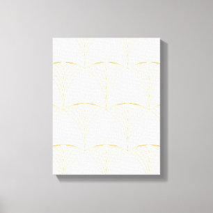 Gold, elegant simple luxurious traditional pattern canvas print