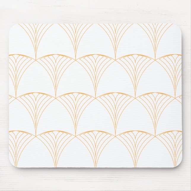 Gold, elegant simple luxurious traditional pattern mouse pad (Front)