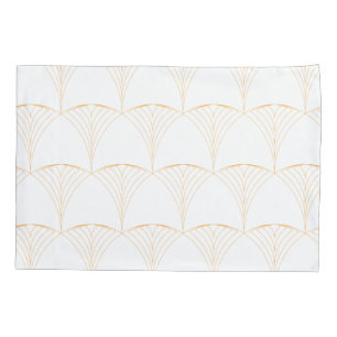 Gold, elegant simple luxurious traditional pattern pillowcase