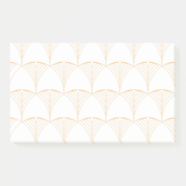 Gold, elegant simple luxurious traditional pattern post-it notes (Front)