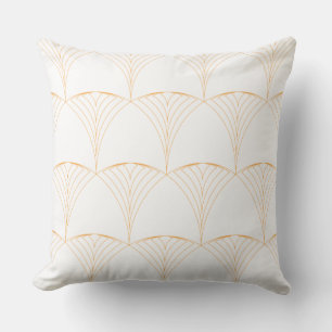 Gold, elegant simple luxurious traditional pattern throw pillow