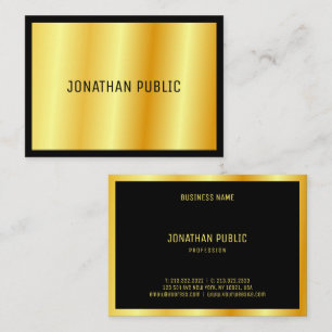 Gold Elegant Template Custom Modern Professional Business Card