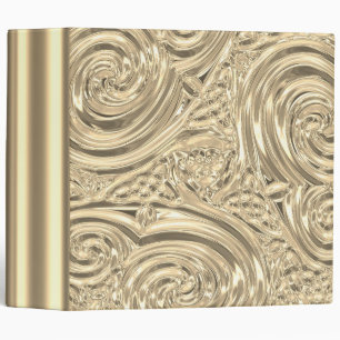 Gold elegant victorian art nouveau binder