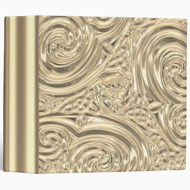 Gold elegant victorian art nouveau binder (Front/Spine)