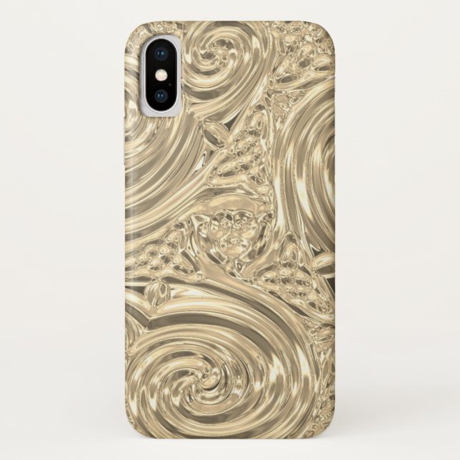 Gold elegant victorian nouveau Case-Mate iPhone case (Back)