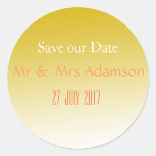 Gold Elegant Wedding Sticker