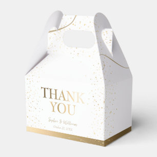 Gold Elegant Wedding Thank You Favor Box