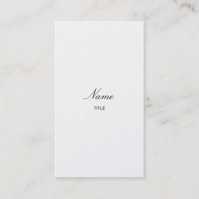 Gold Elegante Vertical Business Card (Front)