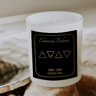 Gold Elemental Balance Intention Candle Label