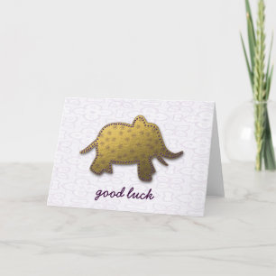 gold elephant card