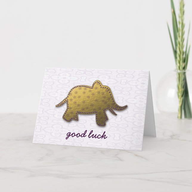 gold elephant card (Front)