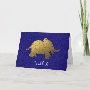 gold elephant card
