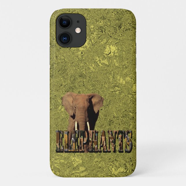 Gold Elephant Design, Case-Mate iPhone Case (Back)