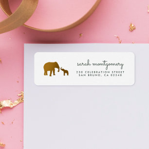 Gold Elephant Family Adresse de retour