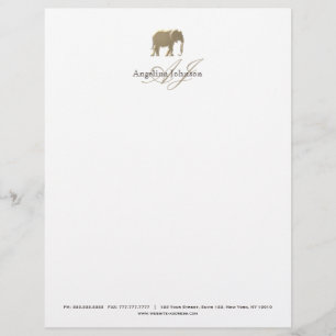 Gold Elephant Professional Letterhead