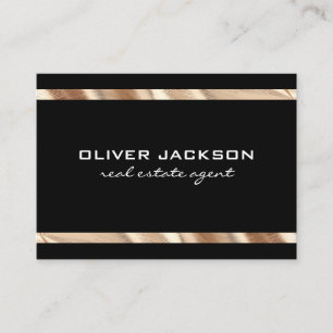 Gold Elite Trim Black Business Card