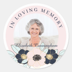 Gold Embossed Floral and Greenery Foliage Classic Round Sticker