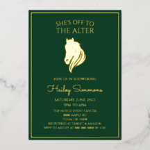 Gold Emerald Green Derby Bridal Shower