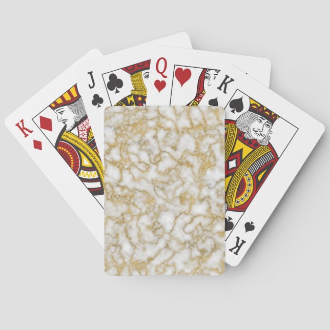 Gold Encrusted Marble playing cards (Back)
