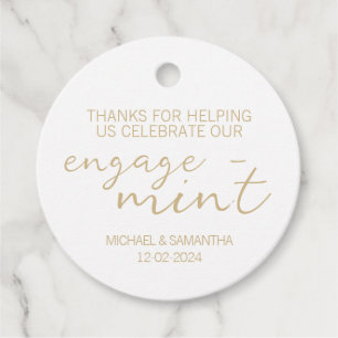 Gold Engagement Thank You Favour Tags