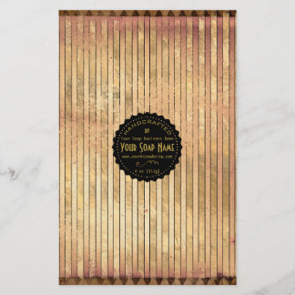 Gold Ephemera Vintage Soap Wrap Paper - Satin