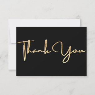 Gold et Black Carte de remerciements