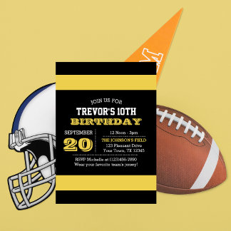 Gold et Black Team Invitation Anniversaire