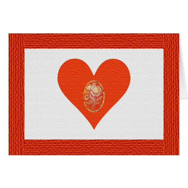 Gold et Orange Vintage Cameo (Devant horizontal)