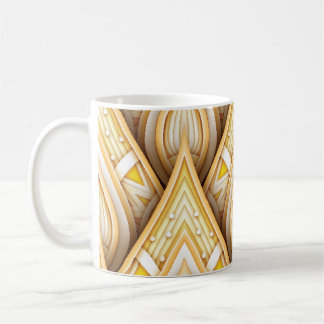 Gold Ethnic Motifs: Luxurious Seamless Coffee Mug