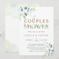 Gold Eucalyptus Botanical Letter Couples Shower