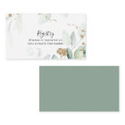 Gold Eucalyptus Calligraphy Wedding Gift Registry 