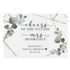 Gold Eucalyptus Cheers Bridal Shower Favour