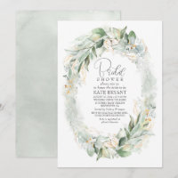 Gold Eucalyptus Greenery Wreath Boho Bridal Shower