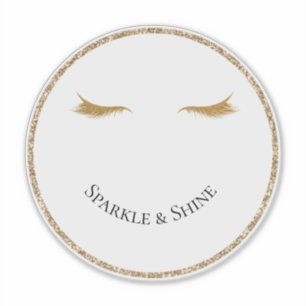 Gold Eyelashes girly glam glitter smile