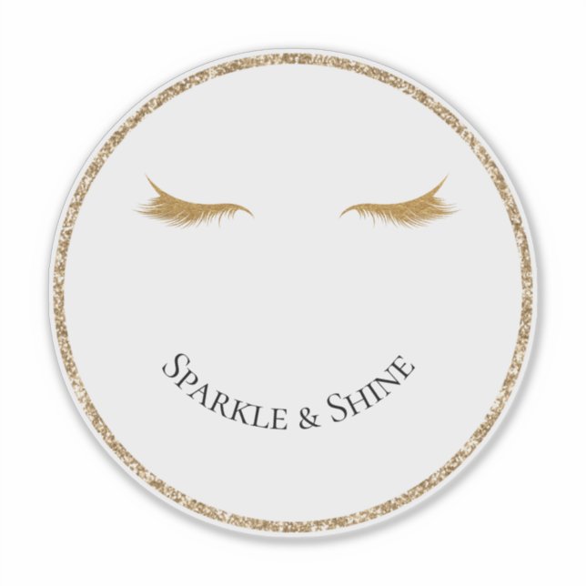 Gold Eyelashes girly glam glitter smile (Front)