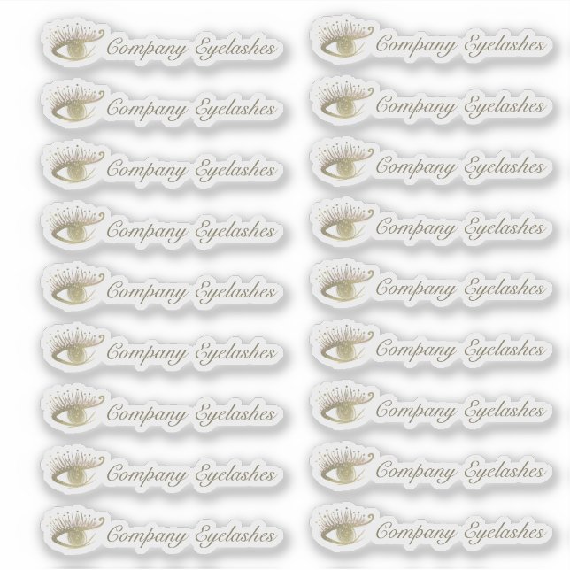Gold Eyelashes Logo Packaging Business Name (Front)