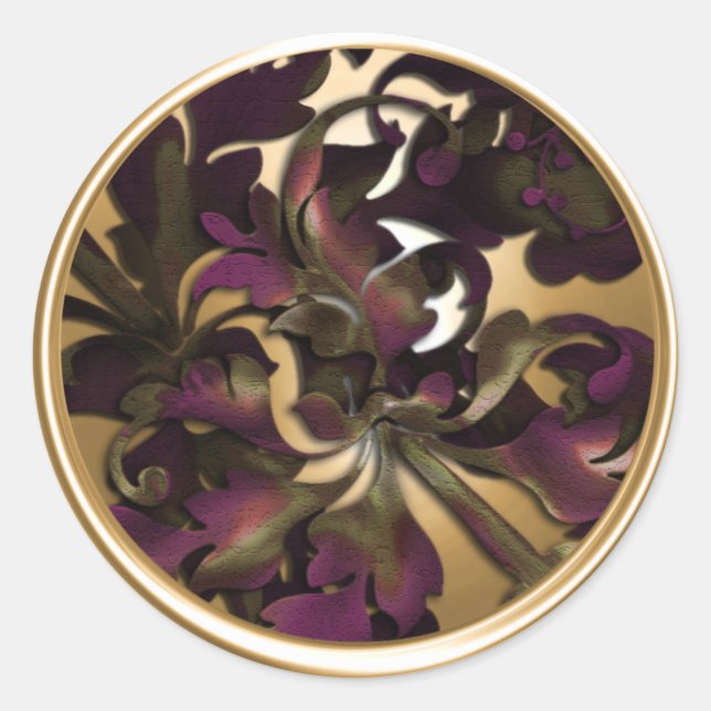 Gold Fabulous Foliage Envelope Seal (Front)