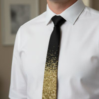 Gold  Fading Waterfall Ombre Glitter look   